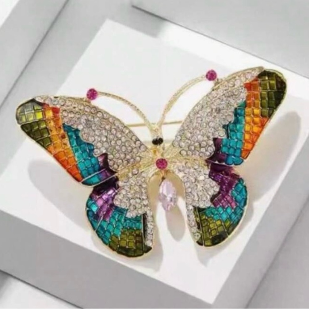 Colorful Butterfly Brooch - Picture 1 of 5